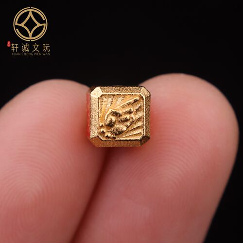 6.6MM足银925银镀金烫金佛手护身符腰珠桶珠隔珠手串diy文玩配件