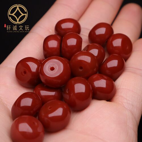 天然南红玛瑙鼓珠平安扣隔片隔珠算盘珠散珠DIY配饰新品手串配珠