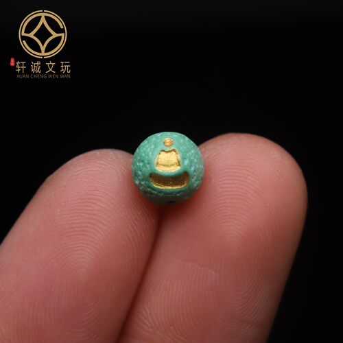 优化高瓷烫金佛无相佛绿松石圆珠蒙松散珠手串108diy手链配饰配珠