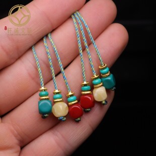 古法金雪巴琉璃高瓷玉化料老型桶珠弟子珠散珠配饰配件松石配珠