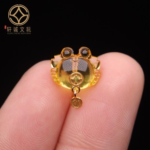 原创S925银镀金天然血珀金珀星月金刚菩提108长串配饰手串链配件