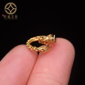 原创纯银镀金925银龙扣龙纹龙鳞隔片垫片隔珠手工串珠diy文玩配饰