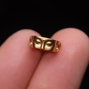 原创足银925银镀金佛一念跑环隔片隔珠手串手链diy文玩配件配饰