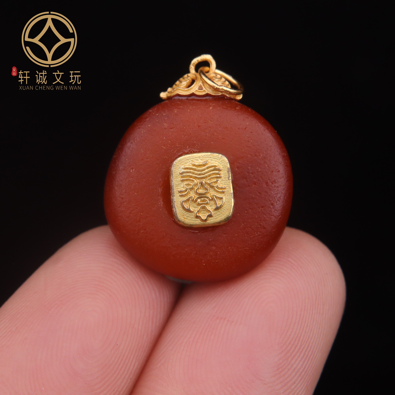 原创古法金蜜蜡老蜡扎基拉姆吊坠隔珠手串手链diy文玩配珠配饰件