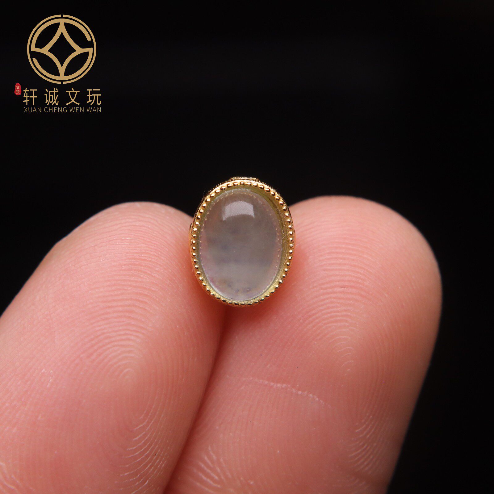 原创S925纯银镀金月光石鹅蛋镶嵌桶珠配饰隔珠配件配珠桶珠饰品