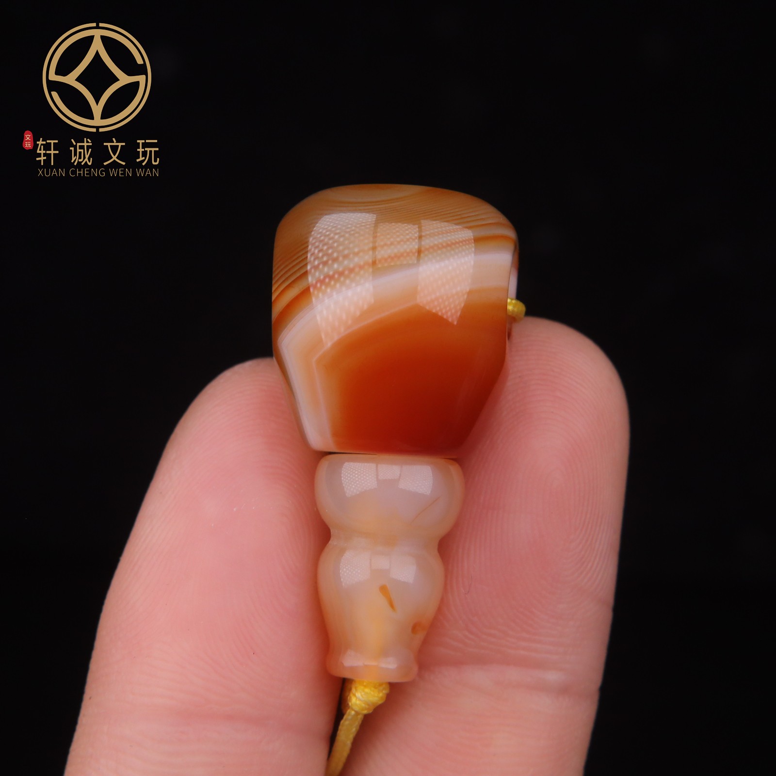14/16MM红玛瑙三通天然佛头手串手链文玩diy配饰配珠108配件