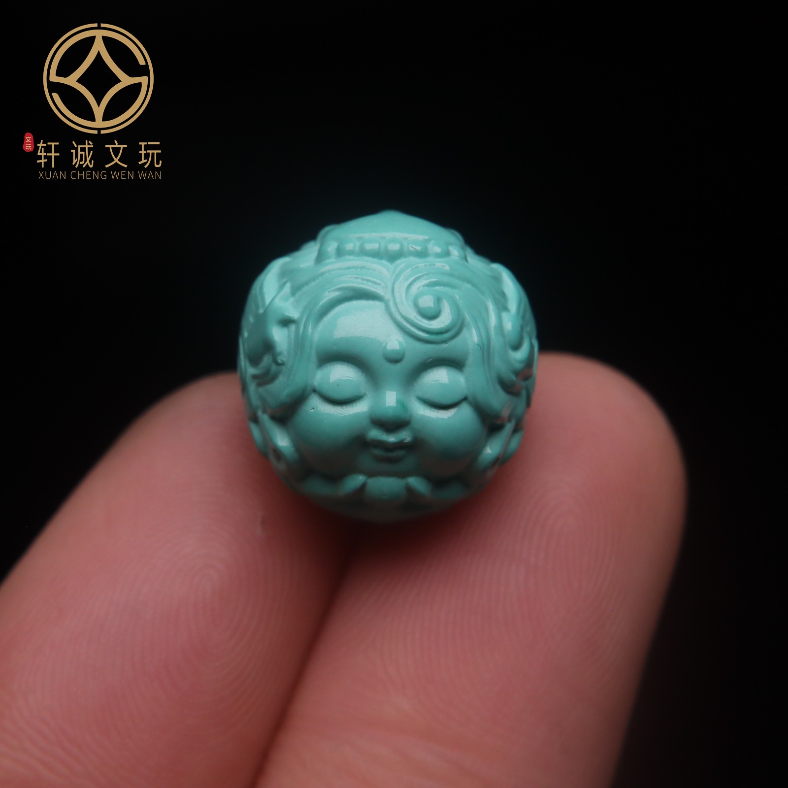 优化高瓷绿松石蒙松美人鱼回纹珠隔散配珠手持菩提108长串diy配饰