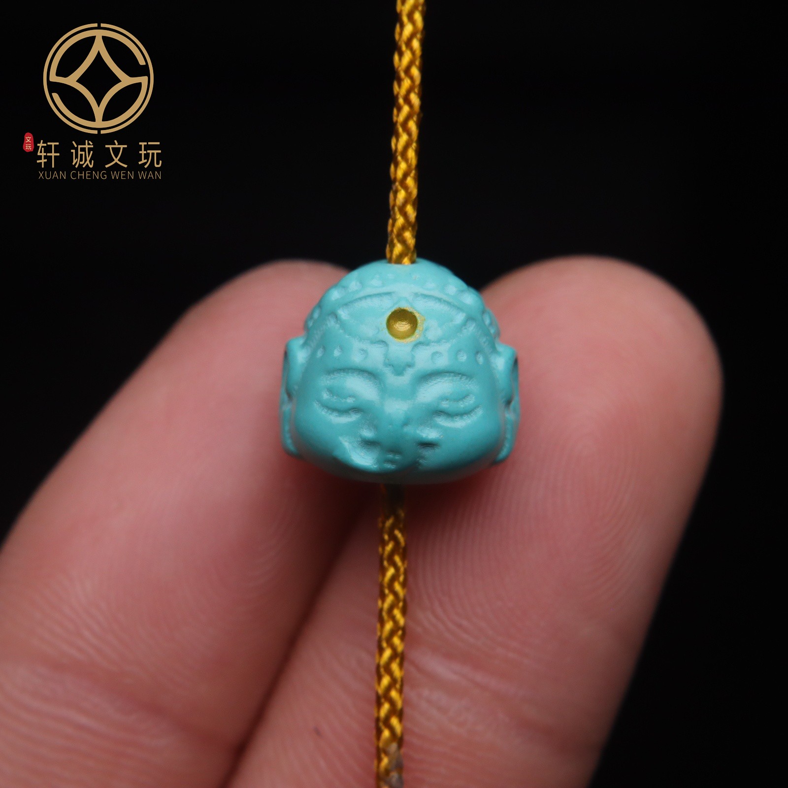 优化高瓷绿松石果绿象神背云桶珠蒙松散珠手串手持108diy配饰配件