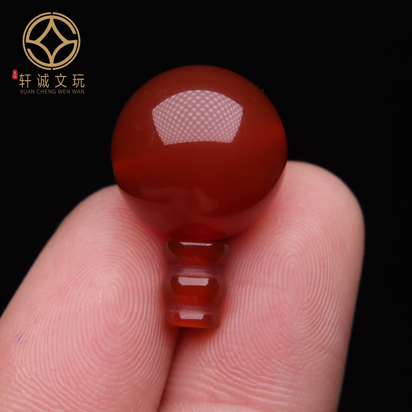 原创天然红玛瑙分体三通佛头散珠DIY配饰新品配件手串手链饰品