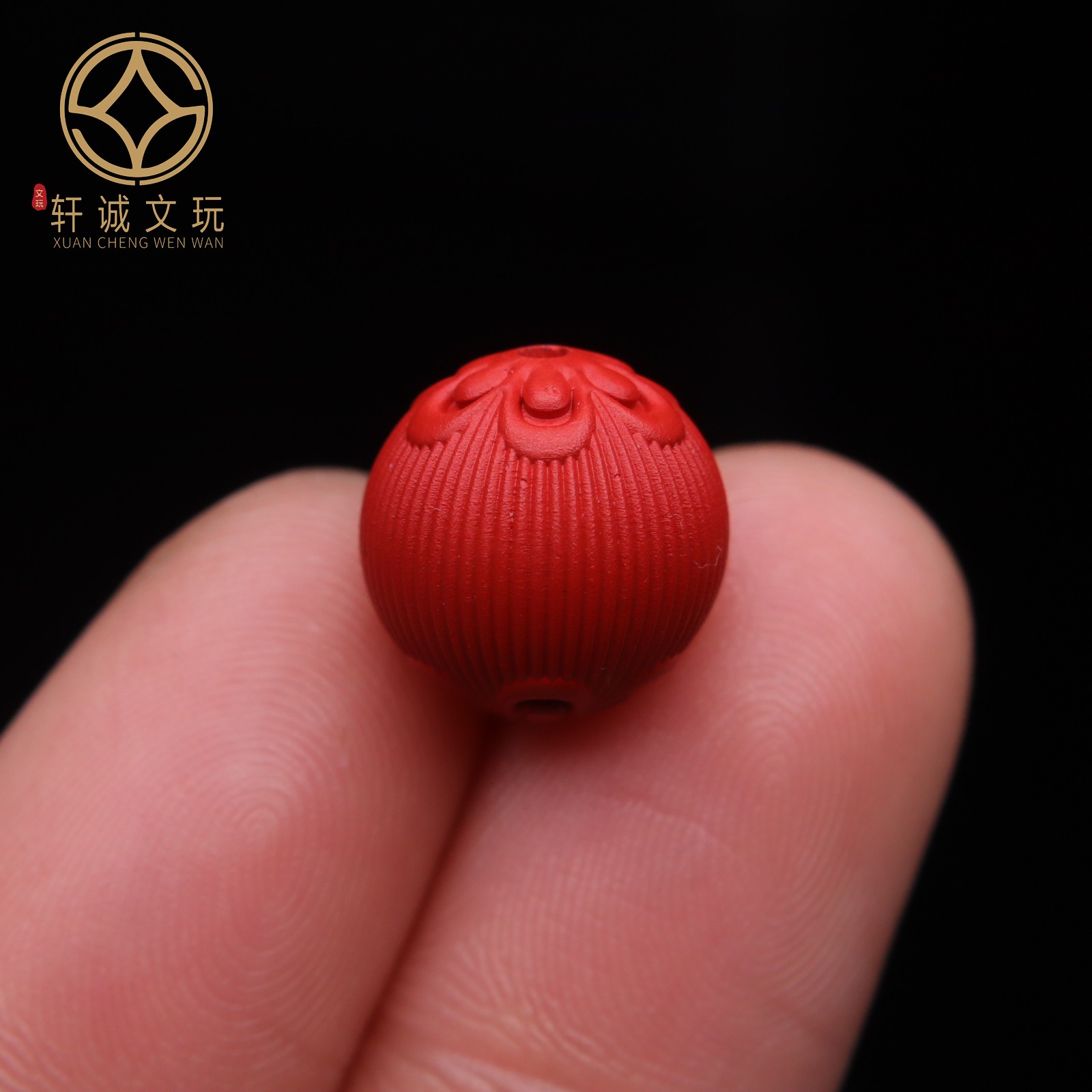 天然朱砂新款拉丝纹转运珠灯笼珠圆珠散珠配隔珠手串手链diy配珠
