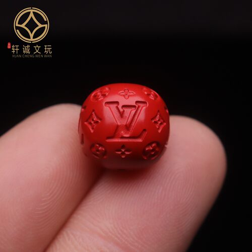 朱砂散珠天然原矿LV花珠老型桶珠单颗珠子串珠纯帝王砂手串配件