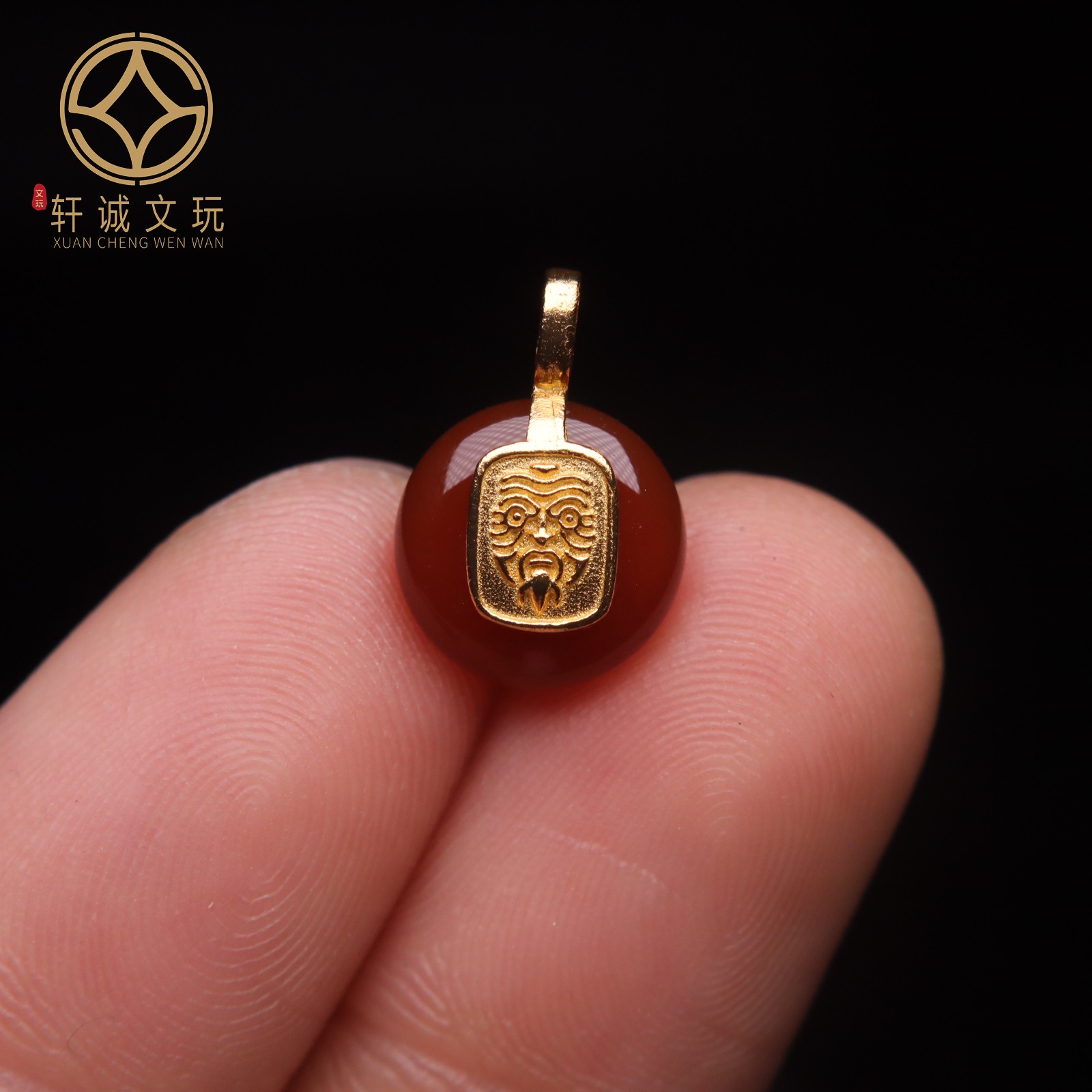 原创纯银925镀金南红扎基拉姆卡子隔片垫片隔珠diy文玩配饰配件