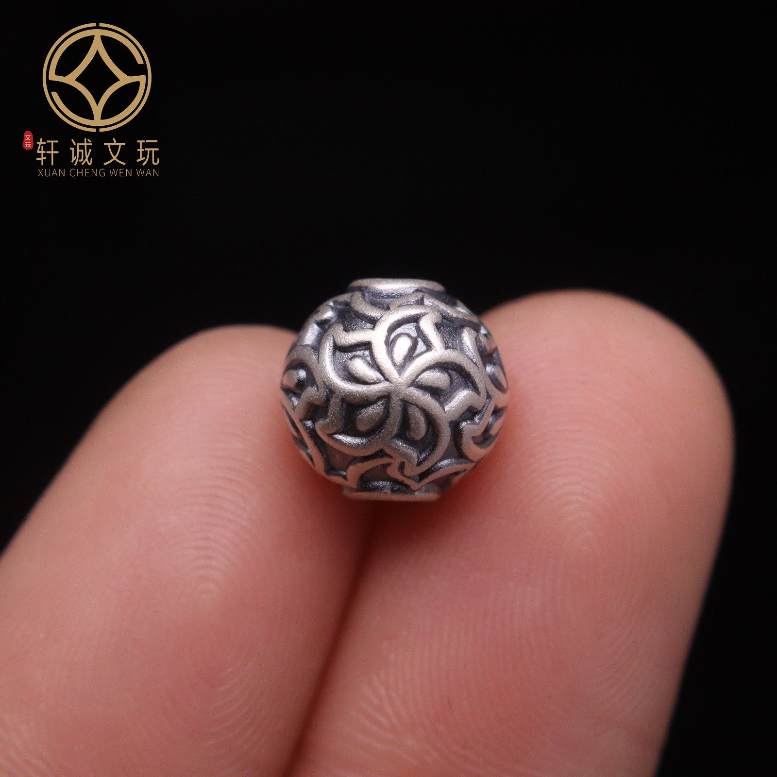 原创足银999花珠金刚杵回纹顶腰珠隔珠手串串珠编绳diy文玩配饰,饰品/流行首饰/时尚饰品新,银饰配件,淘宝优惠券,粉丝福利购,淘宝优惠卷