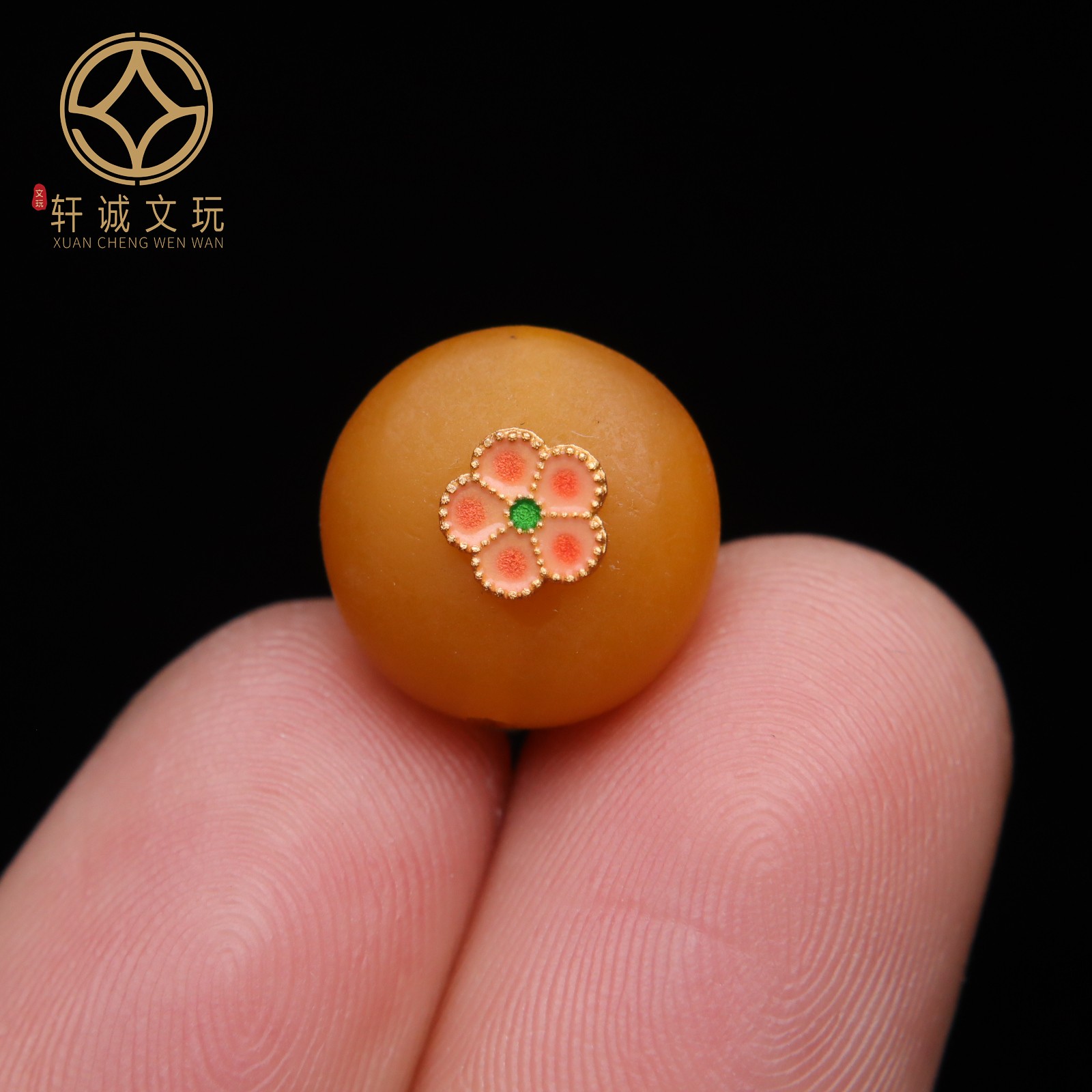 原创银镀金天然蜜蜡莲花饼子平安扣桶珠散珠DIY配饰文玩diy配件