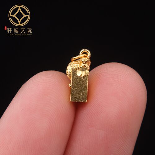 原创925银镀金龙桶珠卡子吊坠腰珠隔珠串珠diy文玩配饰配件配珠