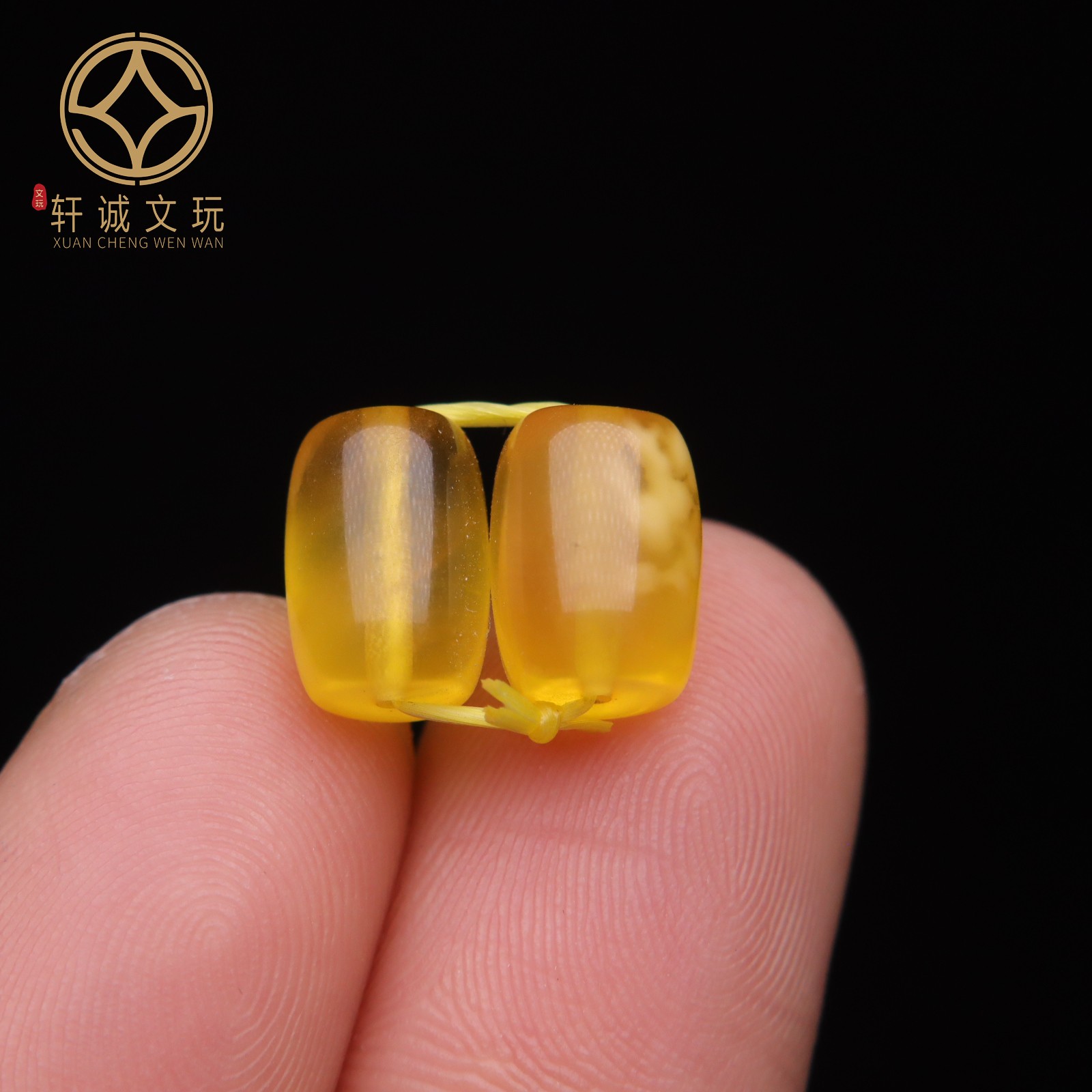 原创天然琥珀蜜蜡光面桶珠金珀散珠手串diy文玩手链配饰件饰品