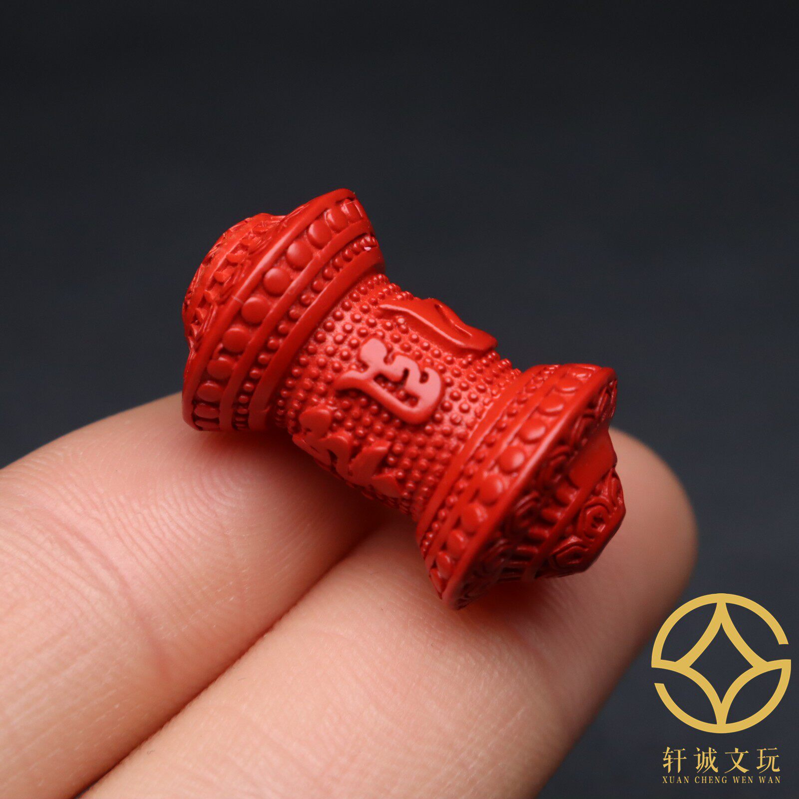 保真朱砂红砂六字真言桶珠顶腰珠隔珠菩提手串长串配饰配珠散珠