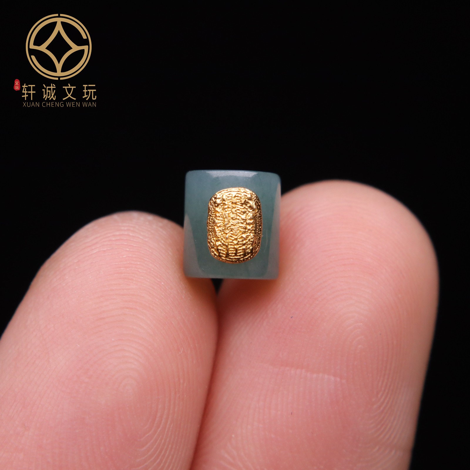 原创足银925镀金翡翠五条散珠顶腰珠隔珠手串diy文玩配饰配件