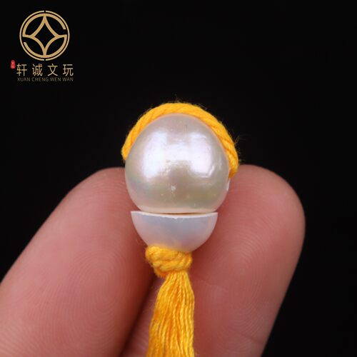 11.4MM珍珠三通佛头天然原矿桶珠串珠diy文玩散珠手串链配饰配珠