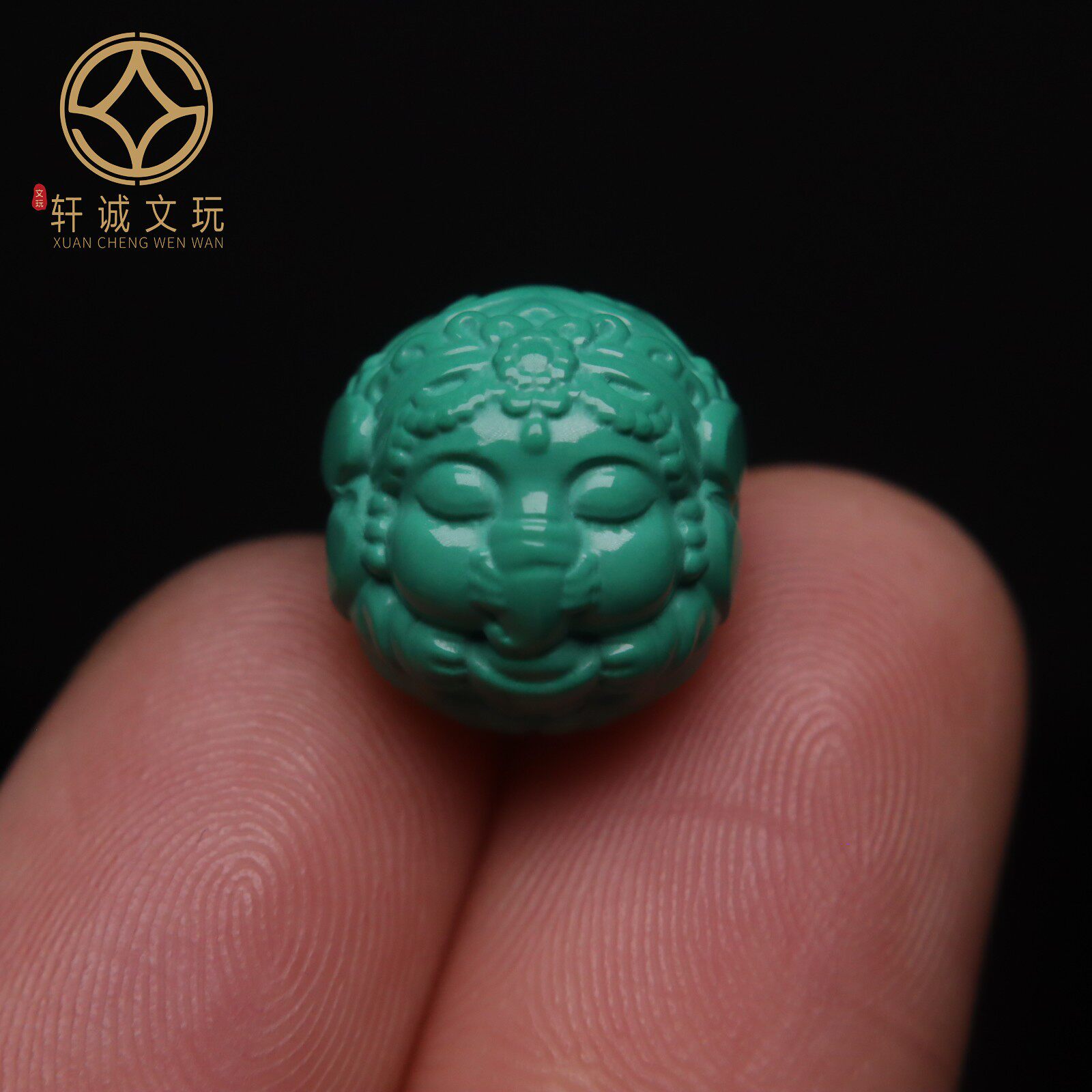 优化高瓷绿松石象神圆珠桶珠蒙松散珠手串手链108diy配饰配件配珠