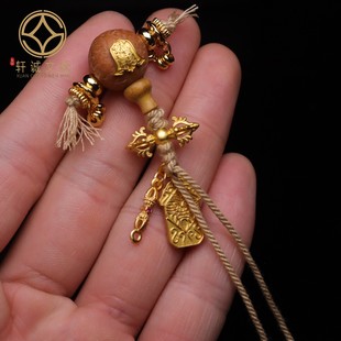 天然橄榄古法金三通套装组合佛头星月金刚菩提108长串配饰配件珠