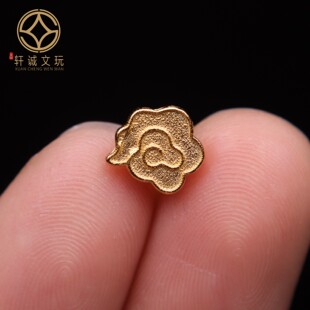 925古法银镀金祥云云纹隔珠隔片手串手链diy文玩桶珠配珠配饰配件