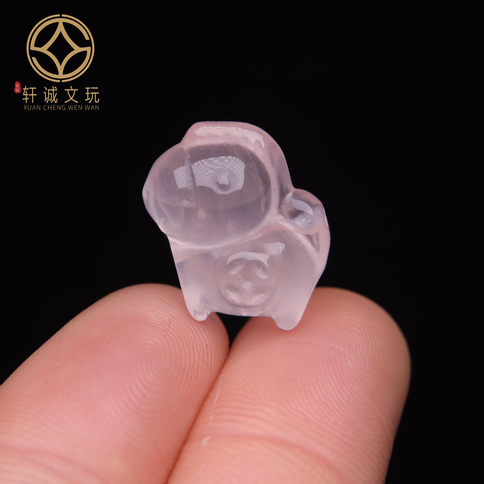 原创粉水晶马到成功顶腰珠手串diy文玩108手链配饰配件配珠饰品