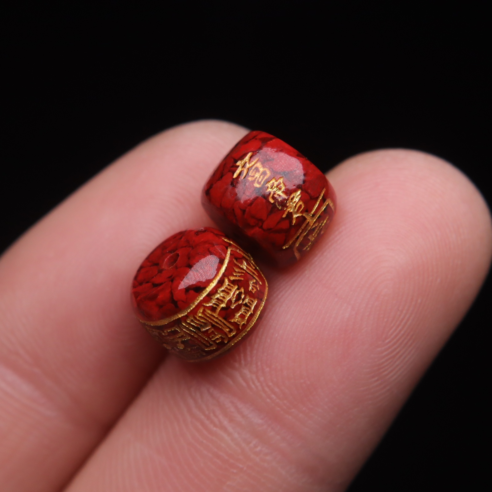 正品晶体砂文昌帝君天然朱砂散珠子原矿紫金砂帝王DIY串手链配件