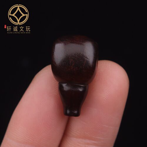 原创天然沉香木紫檀木光面三通佛头手串散珠DIY文玩配饰配件饰品