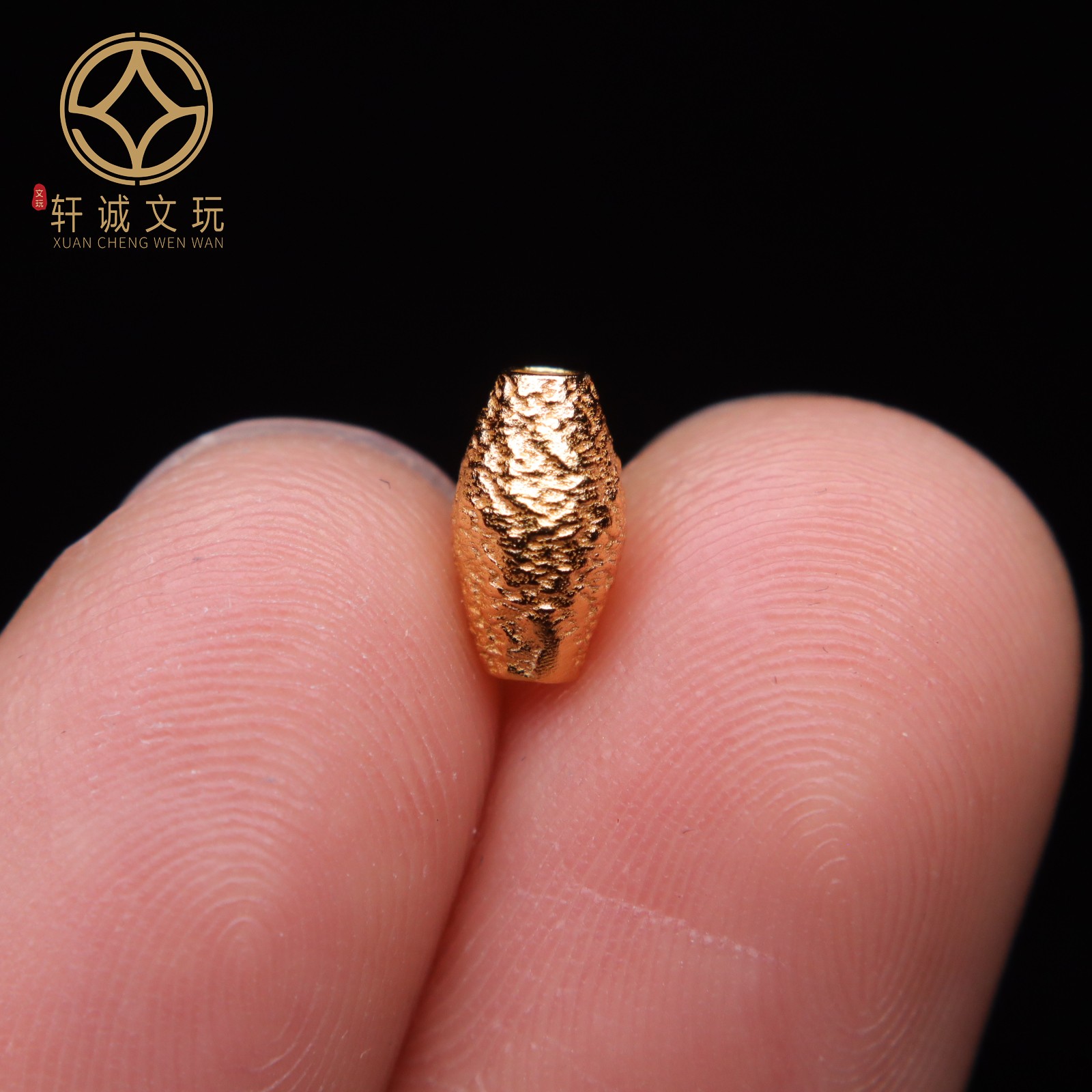 925古法银镀金磨砂桶珠隔珠隔片手串手链diy文玩桶珠配珠配饰配件