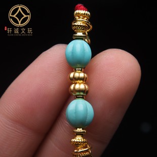 天然蒙松优化松石精工套装 隔珠散珠万向轴手串长串108diy配饰配件