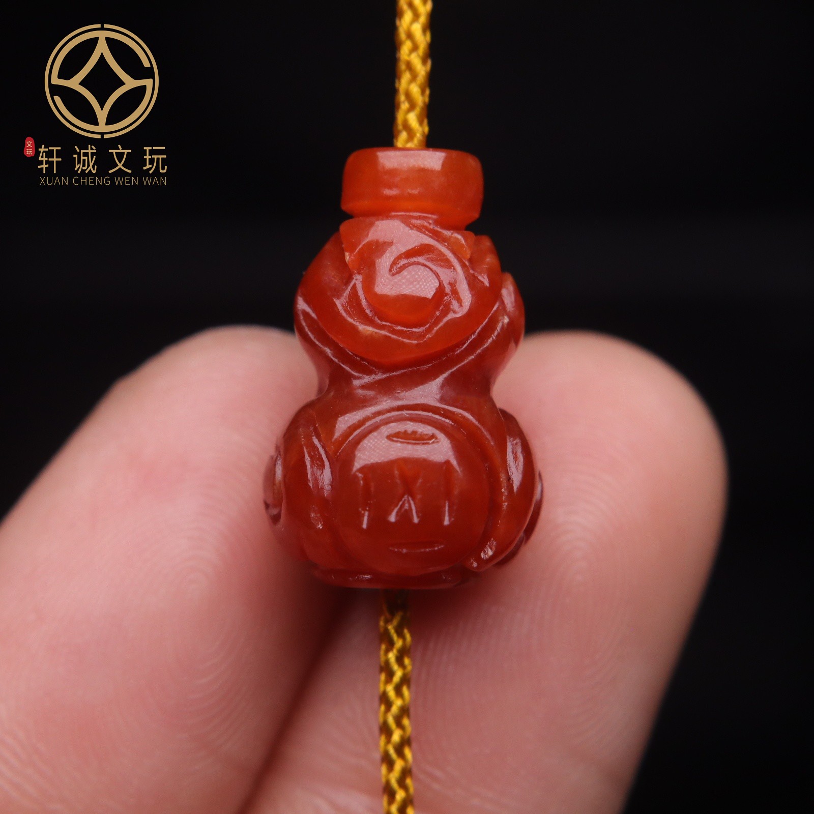 保真满肉满色红翡回纹葫芦福禄寿桶珠散珠DIY配饰新品配件配珠