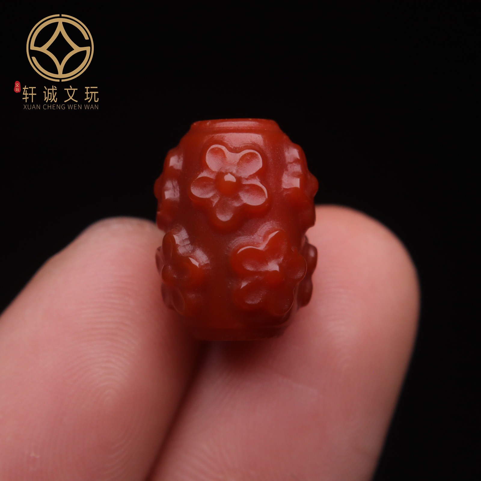 保真凉山满肉满色南红玛瑙桶珠花鼓珠算盘珠散珠DIY配饰新品