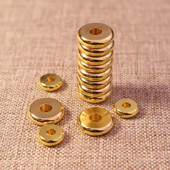 轩诚文玩黄铜隔片手串素面垫片散珠星月菩提手链配饰diy配件隔珠