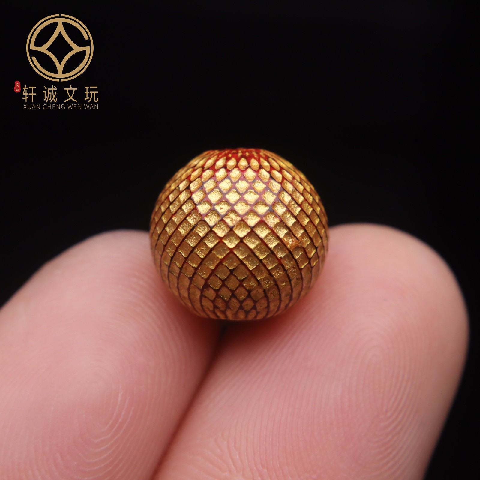 天然晶体砂朱砂龙纹龙鳞烫金散珠子原矿圆珠帝王DIY手工手链配件