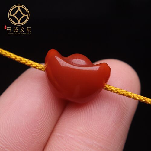保真凉山满肉满色南红玛瑙元宝背云桶珠算盘珠散珠DIY配饰新品