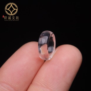 天然白水晶透明跑环戒圈隔片散珠DIY文玩手串手链108配饰配件