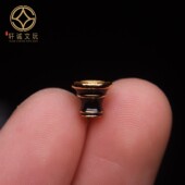 原创925银镀金佛塔三通隔珠佛头串珠编绳diy文玩108手串配饰配件