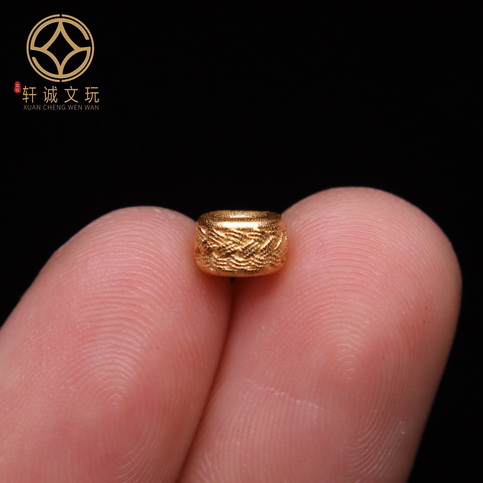 原创纯银925镀金龙纹龙麟桶珠圆珠隔珠长串手工串珠diy文玩配饰