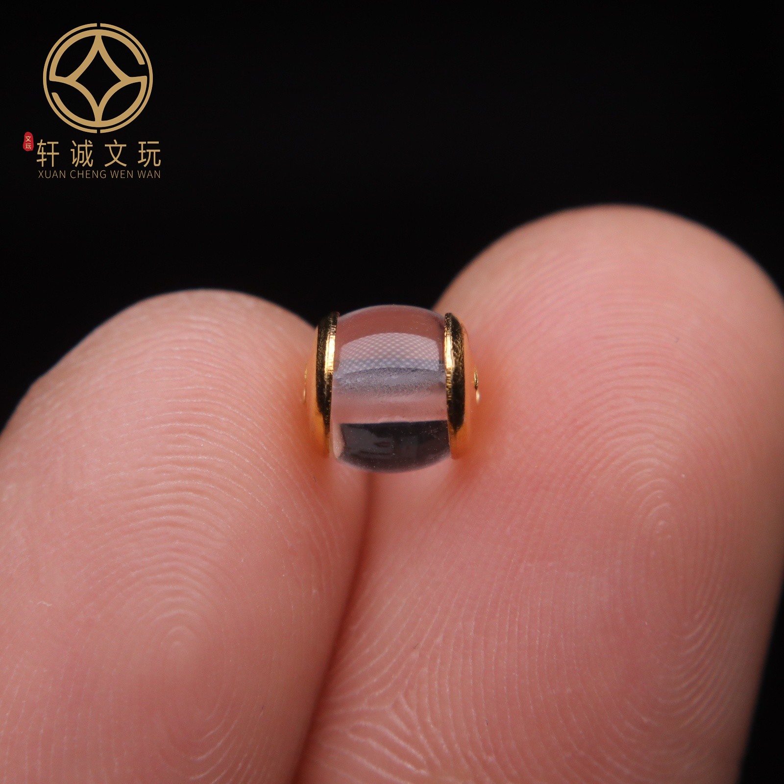 古法金银镀金配件天然水晶镶嵌花边隔珠散珠桶珠DIY文玩配饰配件