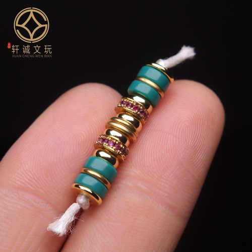 雪巴琉璃精工隔片套装隔珠散珠万向轴手串长串108diy配饰配件配珠