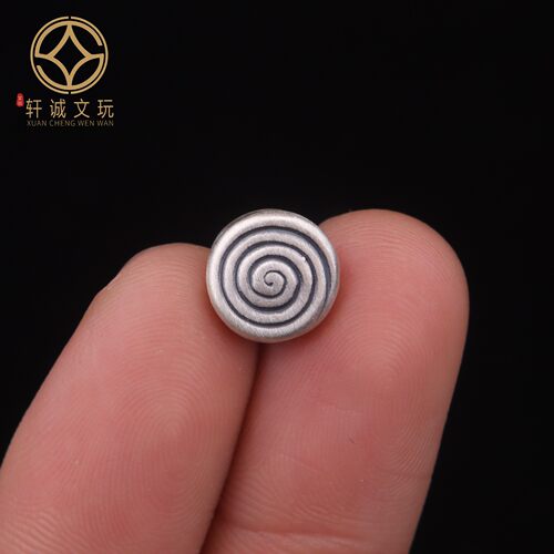 原创足银999随型桶珠顶腰珠隔珠手串散珠串珠编绳diy文玩配饰