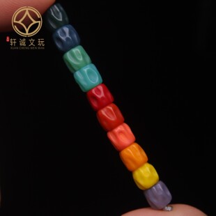 雪巴琉璃高瓷玉化料百香籽老型桶珠散珠菩提原矿配饰配件松石配珠