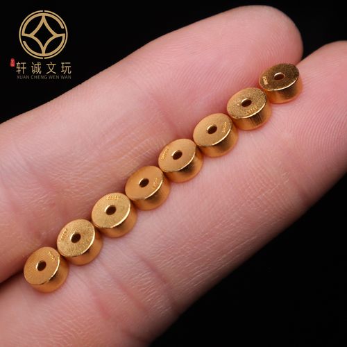 原创纯银925镀金光面直切隔片垫片隔珠长串手工串珠diy文玩配饰
