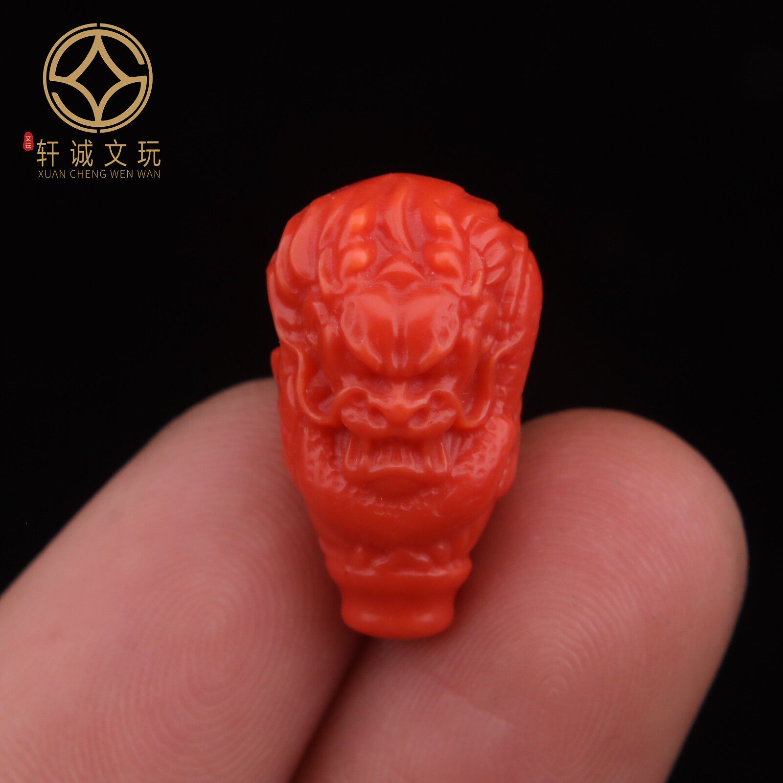 雪巴橘红琉璃精工龙头龙奶嘴三通佛头隔珠手串108diy手链配饰