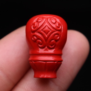 保真朱砂帝王砂回纹大三通佛头星月金刚菩提108长串配饰配件