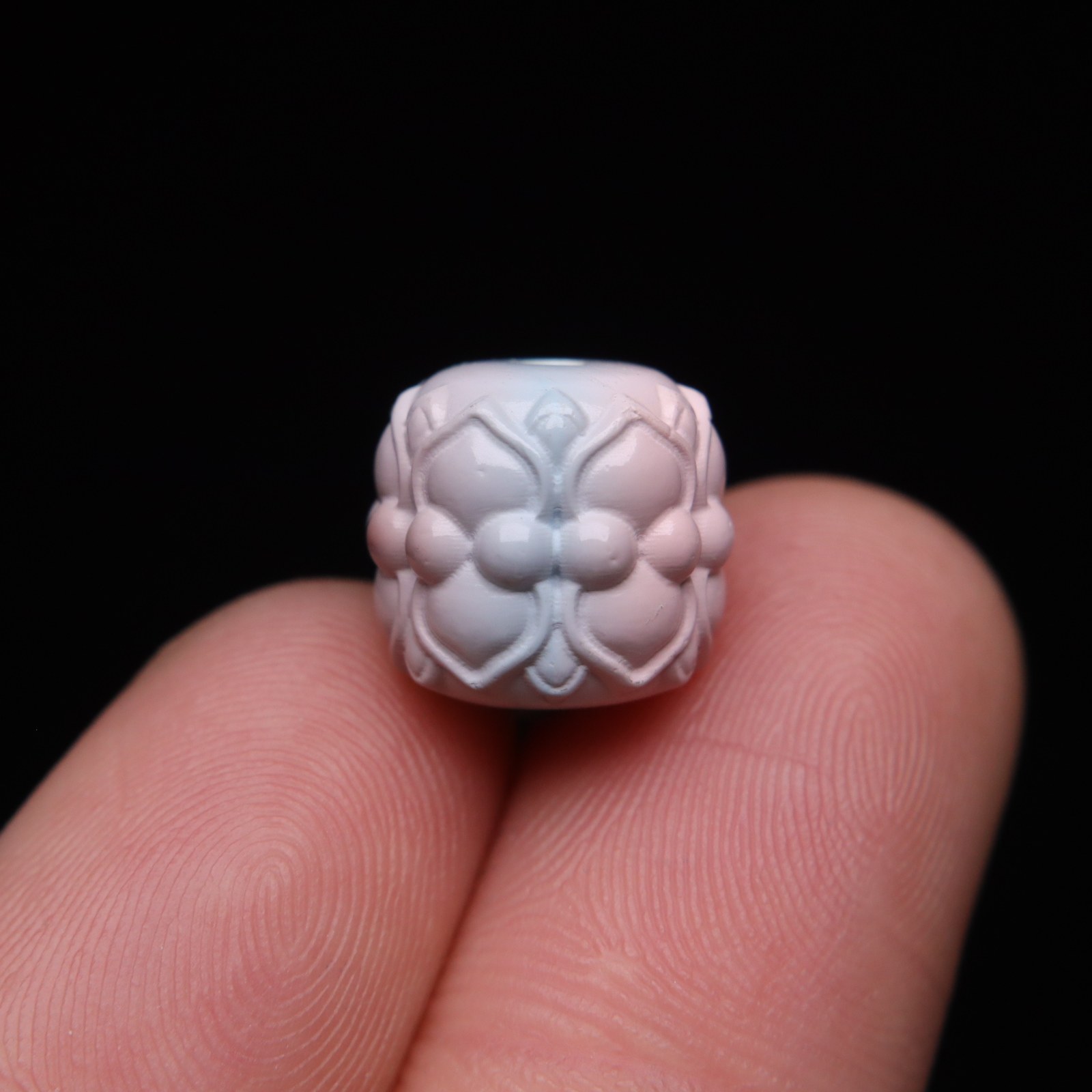 优化高瓷绿松石莲花桶珠圆珠蒙松散珠手串手持108diy手链配饰配件