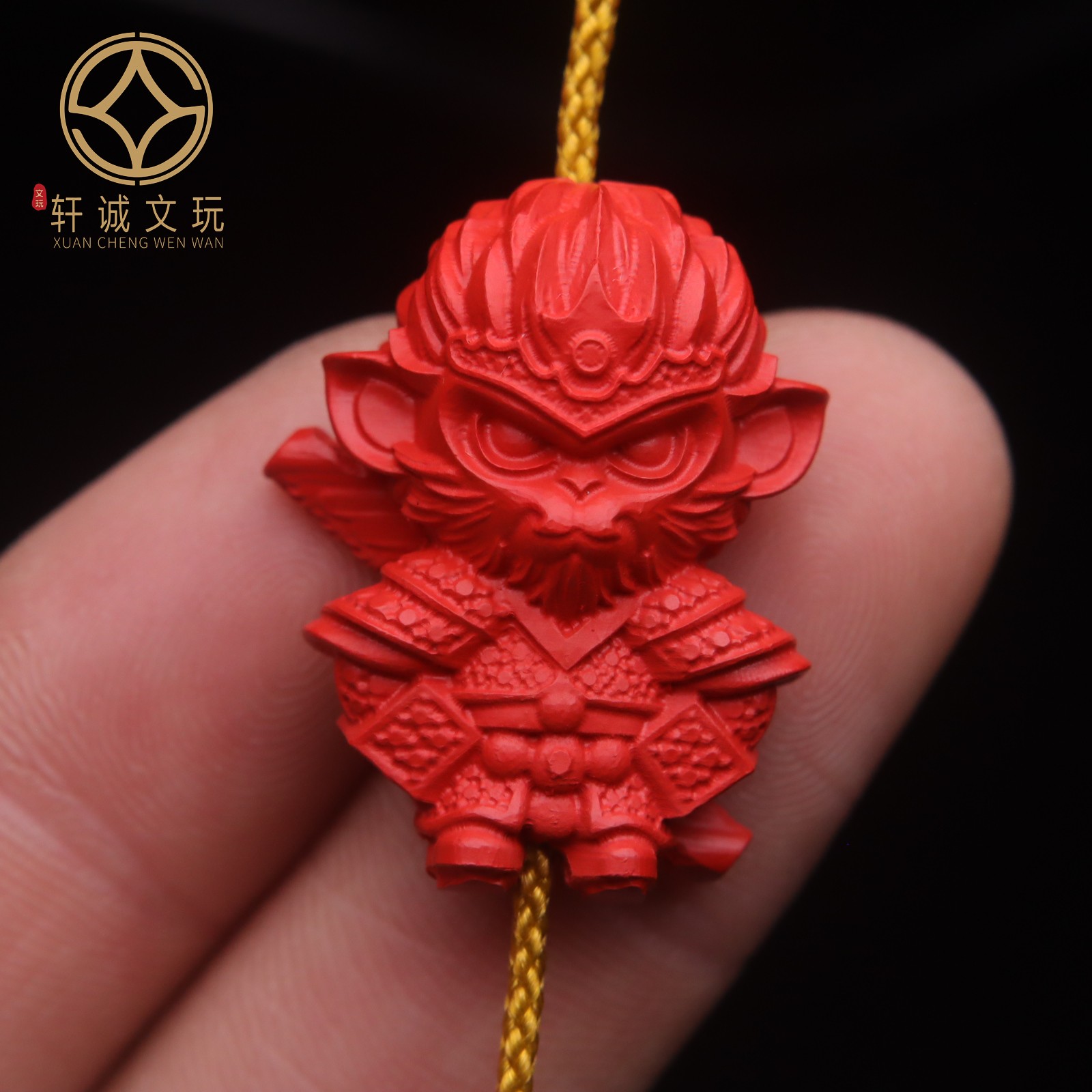 保真朱砂新款大圣斗战胜佛悟空猴子配饰小配件挂件吊坠文玩饰品