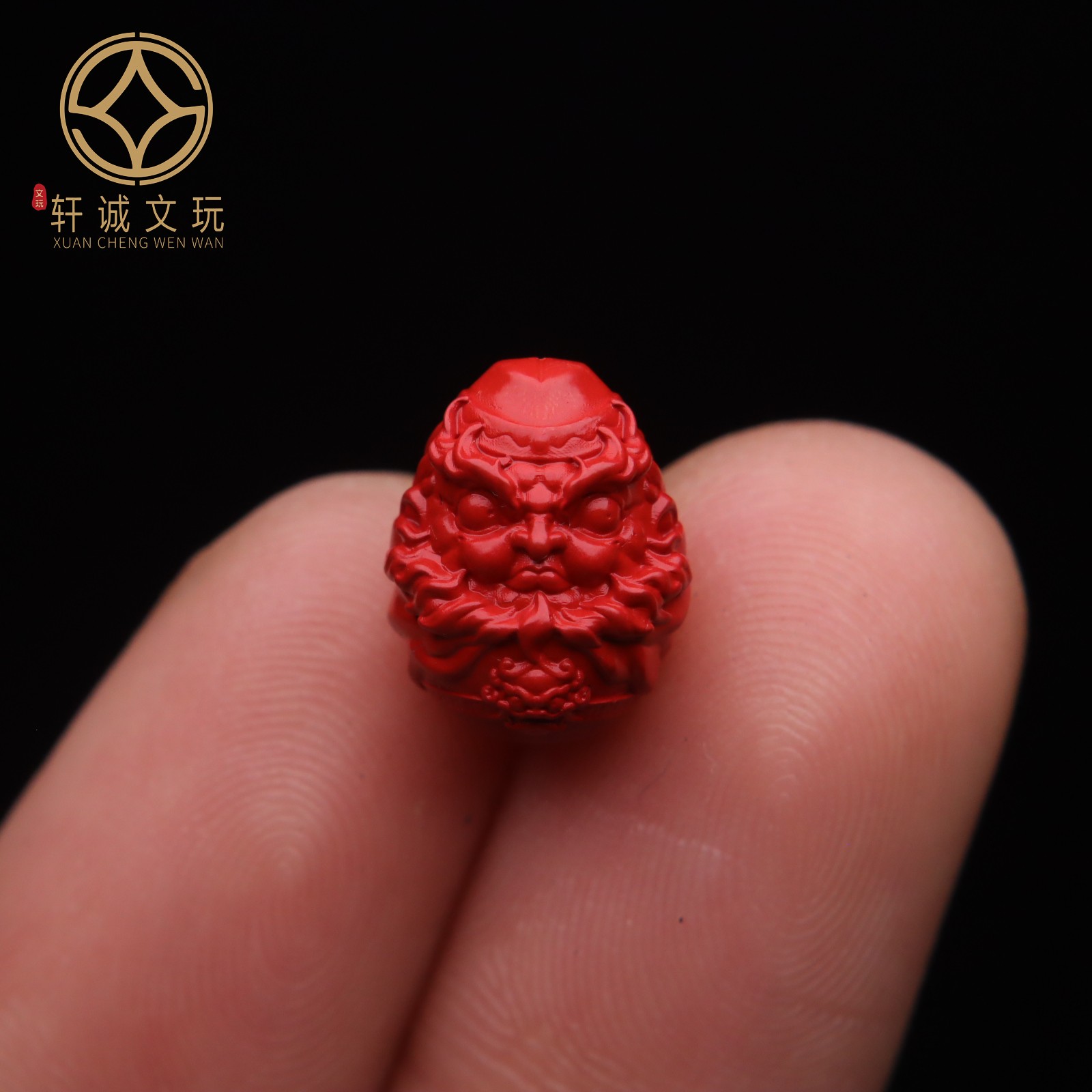 保真朱砂达摩一念佛全身立体雕刻件小配件挂件吊坠文玩配饰配件