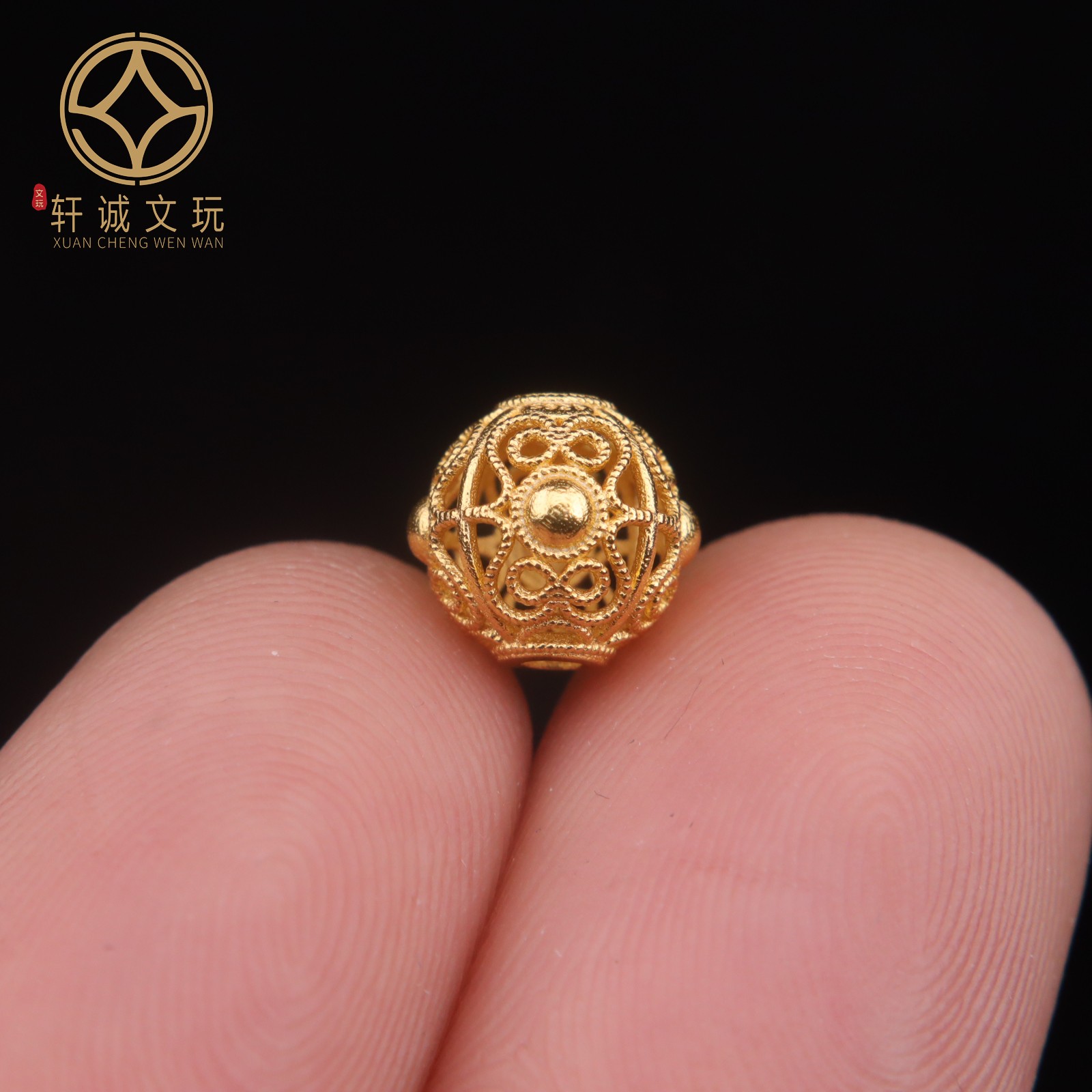 纯银925镂空蜻蜓眼球隔珠散珠diy手工串手链项链饰品材料配件配珠